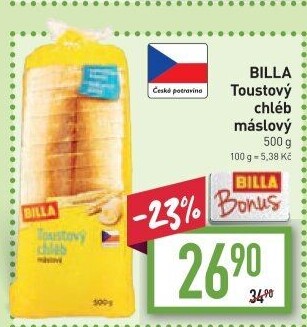 Toustový chléb Billa