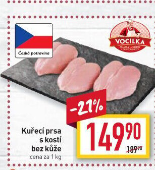 Kuřecí prsa s kostí Vocílka