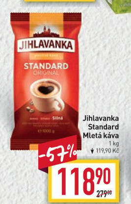 Mletá káva Standard Jihlavanka