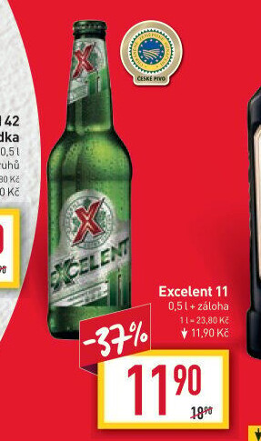 Pivo světlý ležák 11° Excelent