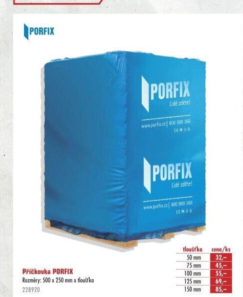 Příčková tvárnice Porfix