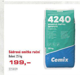 Sádrová omítka Cemix