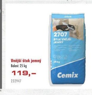 Štuková omítka Cemix