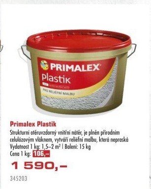 Vnitřní nátěrová hmota dekorativní Plastik Primalex