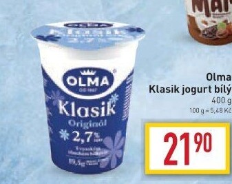 Bílý jogurt Klasik Olma