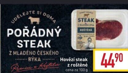 Hovězí roštěná steak Kostelecké uzeniny