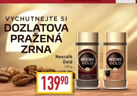 Instantní kávy Nescafé Gold