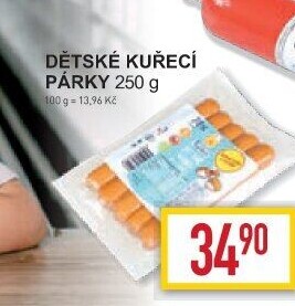 Kuřecí párky dětské DZ Klatovy