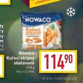 Kuřecí stripsy mražené Nowaco