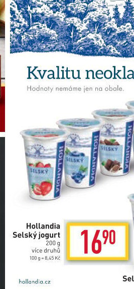 Ochucený jogurt selský Hollandia