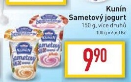 Ochucený jogurt smetanový Kunín