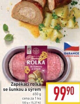 Rolka se šunkou a sýrem Snadné vaření Kostelecké uzeniny