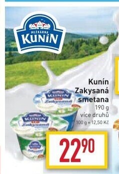 Zakysané smetany Kunín