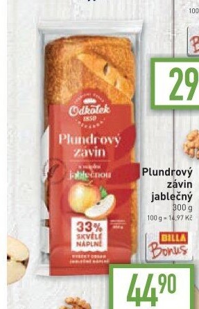 Závin plundrový s náplní Odkolek
