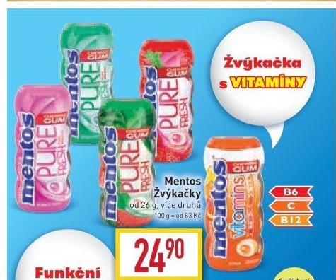 Žvýkačky Mentos