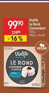 Sýr Le Rond Vegan Camembert Violife