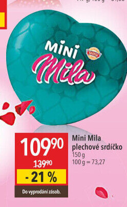 Bonboniéra srdce mini oplatky Mila Sedita