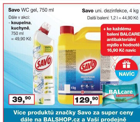 Čistič koupelen ve spreji Savo