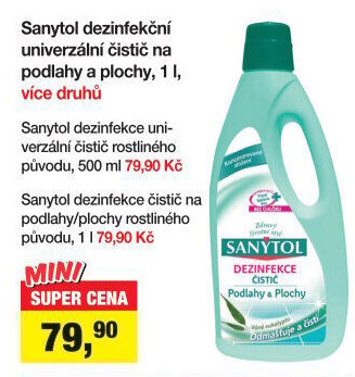 Dezinfekční univerzální čistič na podlahy Sanytol