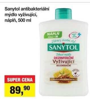 Tekuté dezinfekční mýdlo Sanytol - náhradní náplň