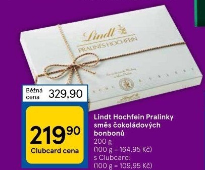 Bonboniéra Pralinky Hochfein Lindt