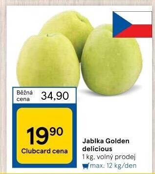 Jablka Golden Delicious