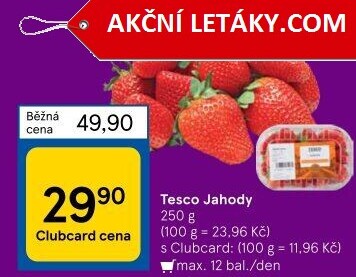 Jahody Tesco - Tesco akcniletaky.com