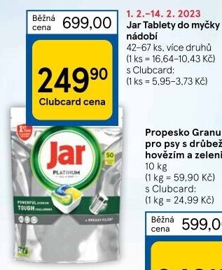 Kapsle do myčky Jar