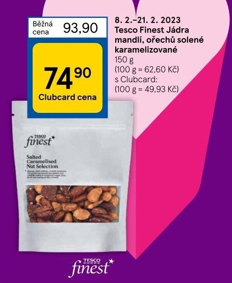 Ořechy karamelizované Tesco Finest