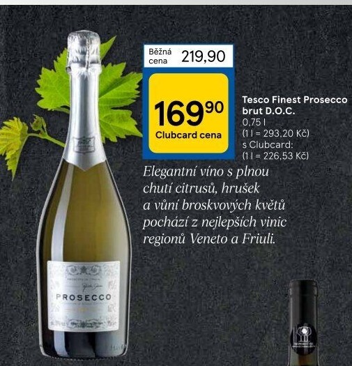 Prosecco brut DOC Tesco finest