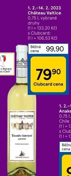 Vína Chateau Valtice