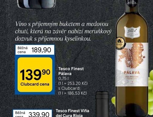 Víno Pálava Tesco Finest