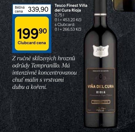 Víno Vińa del Cura Reserva Rioja Tesco Finest