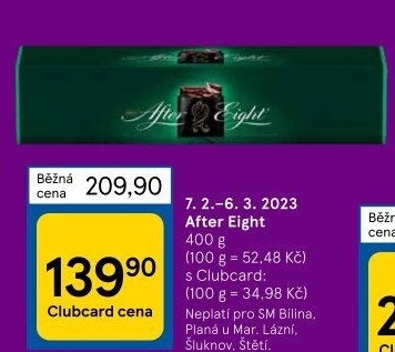Čokoládové plátky Nestlé After Eight