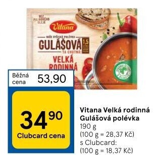 Instantní polévka Velká rodinná Vitana