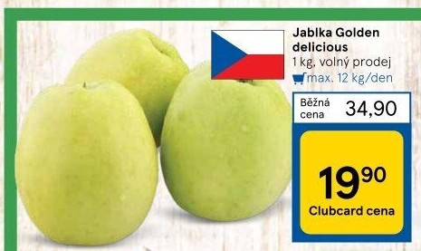 Jablka Golden Delicious