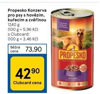 Konzerva pro psy Propesko