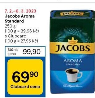Mletá káva Jacobs Aroma Standard