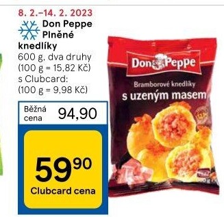 Plněné knedlíky mražené Don Peppe