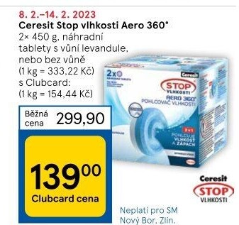 Pohlcovač vlhkosti Aero 360° Ceresit - náhradní tablety