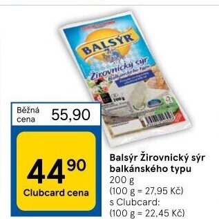 Sýr Balsýr Mlékárna Žirovnice