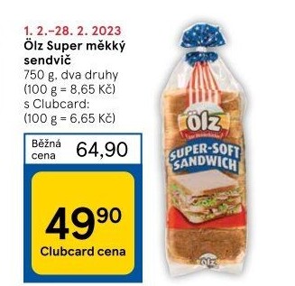 Toustový chléb Sandwich Soft Ölz