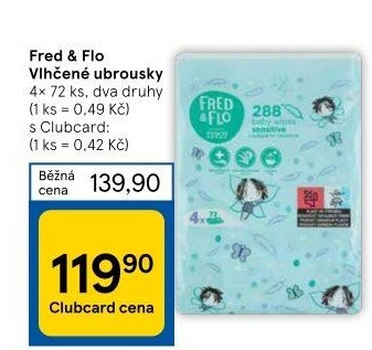Vlhčené ubrousky Fred&amp
