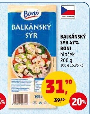 Balkánský sýr Boni