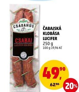 Čabajská klobása Lucifer Csabahús
