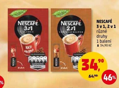 Instantní káva porcovaná 3v1 Nescafé