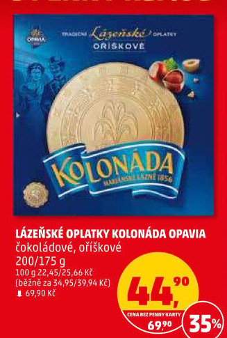 Lázeňské oplatky Kolonáda Opavia