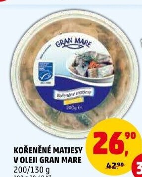 Matjesy kořeněné v oleji Gran Mare