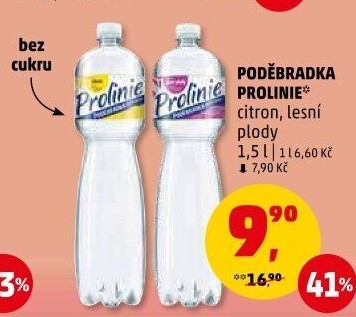 Ochucená voda Poděbradka Prolinie