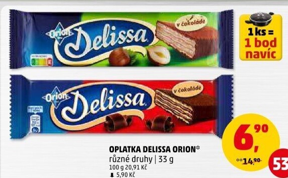 Oplatky celomáčené Delissa Orion